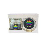Glass Stash Jar And Ashtray Set
