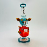 LOOKAH WATERPIPE 9" PIGGY HEAD WATER BLUE LOOKAH WATERPIPE 9" PIGGY HEAD WATER BLUE