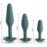 MAIA DOOBIES Adult Toy SILICONE BUTT PLUGS DARK GREEN