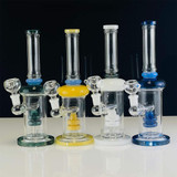 Straight Tube Waterpipe With Perc - 10 Inch - WPLG255