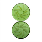 CARB CAP DISC - GLASS- green CARB CAP DISC - GLASS- green