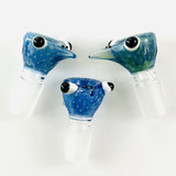 SENSE GLASS BOWL 18MM MALE - BIRD - ASSORTED COLORS SENSE GLASS BOWL 18MM MALE - BIRD - ASSORTED COLORS