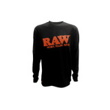 Raw Long Sleeve Black Shirt - 100 Percent Cotton Raw Long Sleeve Black Shirt - 100 Percent Cotton