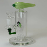 Sense Glass 6 Inch Waterpipe - Carrot With Matrix Perc - Price Per Piece-Light Green Sense Glass 6 Inch Waterpipe - Carrot With Matrix Perc - Price Per Piece-Light Green
