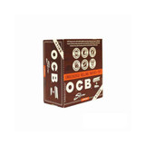 OCB Virgin Unbleached Slim Rolling Papers With Tips 24 Packs Per Box