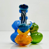 Bubbler 5" Inch - Triple Chamber - Assorted Colors Bubbler 5" Inch - Triple Chamber - Assorted Colors