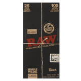 Raw Black - Single Wide - Rolling Papers - 25 Packs Per Box Raw Black - Single Wide - Rolling Papers - 25 Packs Per Box