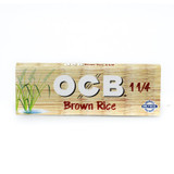 OCB Brown Rice paper - 1 1/4 Size Rolling Paper - 24 Packs Per Display