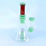 Beaker Waterpipe With Multi Rings & Showerhead Perc - 8.5 Inch - WPAG94 Beaker Waterpipe With Multi Rings & Showerhead Perc - 8.5 Inch - WPAG94