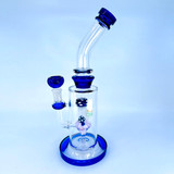 Bent Neck Waterpipe With Multi Mushrooms Perc - 11 Inch - WPAG83 Bent Neck Waterpipe With Multi Mushrooms Perc - 11 Inch - WPAG83