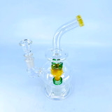 Bent Neck Waterpipe With Pineapple Showerhead Perc - 7 Inch - WPAG91 Bent Neck Waterpipe With Pineapple Showerhead Perc - 7 Inch - WPAG91
