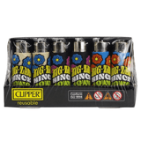 Clipper Lighter - Pop With Hand Sewn Cover - 30 Count Per Display - Zig Zag