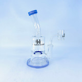 Helios - Glass Waterpipe 7 Inch - Bent Neck With Star Perc -Purple