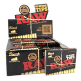 Raw Black - Pre Rolled Wide Tips - 18 piece Per Pack - 20p Iece Per Box Raw Black - Pre Rolled Wide Tips - 18 piece Per Pack - 20p Iece Per Box