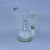 Waterpipe -11 Inches - Telescope-WHITE/GREEN Waterpipe -11 Inches - Telescope-WHITE/GREEN