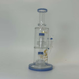 Hipster Glass Waterpipe With Double Matrix Perc - 10 Inch - Assorted Colors Hipster Glass Waterpipe With Double Matrix Perc - 10 Inch - Assorted Colors