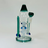 Waterpipe - 9 Inches - With Double Rocket and Astronaut Perc