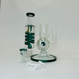 Sense Glass - Waterpipe 14 Inches - Coil Glycerin Cylinder With Inline Perc