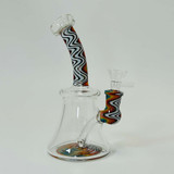Bent Neck Wigwag Mini Waterpipe - 6 Inch - WPFC6