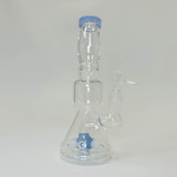 Waterpipe Beaker with Colored Mouthpiece and Shower Head Perc - 6.5 Inch - WPTG46