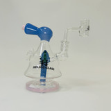 Helios Glass Waterpipe 6" Inch Pyramid With Ricky Perc and Banger (Wpna 790) - Pink/blue Helios Glass Waterpipe 6" Inch Pyramid With Ricky Perc and Banger (Wpna 790) - Pink/blue