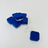 Square Child Proof Glass Jar - 5ml - 12 Counts Per Pack-Blue Square Child Proof Glass Jar - 5ml - 12 Counts Per Pack-Blue