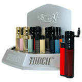 Scorch Torch Single Torch 90 Degree With Cigar Punch - 12 Counts Per Display - Assorted Colors - 61717 Scorch Torch Single Torch 90 Degree With Cigar Punch - 12 Counts Per Display - Assorted Colors - 61717
