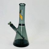 Marley Natural Waterpipe - 12-inchs - Smoked Glass With Gold Stripe Decal Marley Natural Waterpipe - 12-inchs - Smoked Glass With Gold Stripe Decal
