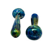 4 Inches Handpipe with Assorted Gold Designs - 6 Piece Per Jar