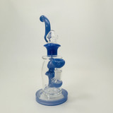 Waterpipe 11 Inches - Curved Neck With - Showerhead Perc (Rh-170)-Blue