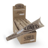  The Original Cones Natural Pre-Rolled Papers - King Size - 3 Cones per Pack - 32 Packs per Box - Unbleached