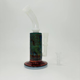 Hipster - 10 Inches Bent Neck Waterpipe With Fancy Designs - (LF048) White Hipster - 10 Inches Bent Neck Waterpipe With Fancy Designs - (LF048) White