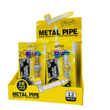 High Quality - Metal Pipe With Grinder and Screen - 12 Counts Per Display High Quality - Metal Pipe With Grinder and Screen - 12 Counts Per Display