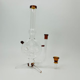13.5-Inches-Waterpipe-Recycler Swiss Cheese-(RH-163)-Amber 13.5-Inches-Waterpipe-Recycler Swiss Cheese-(RH-163)-Amber