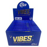 Vibes - Papers With King Size Tips - 33 Per Pack - 24 Pack Per Box-RICE