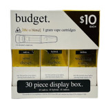 Budget - THC-A - Cartridge - 1 Gram - 30 Counts Per Dispenser Budget - THC-A - Cartridge - 1 Gram - 30 Counts Per Dispenser