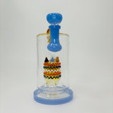 7 Inches - Waterpipe With Art Shower Perc (RH-189)-AMBER BLUE