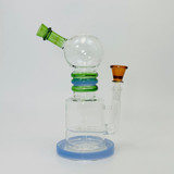 Telescope Waterpipe - 9 Inches - With Inline Perc - (RH-183)-LIGHT BLUE GREEN