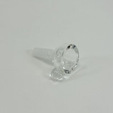 Funnel Bowl - Male Joint With Marble - 10 Counts Per Pack - Clear