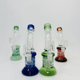 Helios Glass - 8 Inches Waterpipe - Raked Vase With Bent Neck - Assorted Colors Helios Glass - 8 Inches Waterpipe - Raked Vase With Bent Neck - Assorted Colors