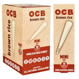 Ocb - Brown Rice Cones - Mini - Unbleached - 10 Pieces Per Pack - 32 Packs Per Box Ocb - Brown Rice Cones - Mini - Unbleached - 10 Pieces Per Pack - 32 Packs Per Box