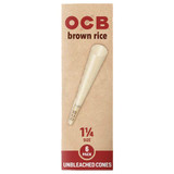 Ocb - Brown Rice Cones - 1 1/4 Size - Unbleached - 6 Pieces Per Pack - 32 Packs Per Box Ocb - Brown Rice Cones - 1 1/4 Size - Unbleached - 6 Pieces Per Pack - 32 Packs Per Box