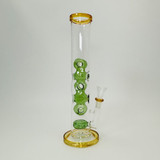13 Inches - Waterpipe Straight Swiss Cheese With Showerhead Perc - RH-207-YELLOW 13 Inches - Waterpipe Straight Swiss Cheese With Showerhead Perc - RH-207-YELLOW