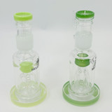 Helios Glass - Straight Waterpipe With Jellyfish Perc Helios Glass - Straight Waterpipe With Jellyfish Perc