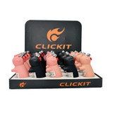 Clickit Lighter - Pig Double Flame - 20 Counts Per Display - GH3047 Clickit Lighter - Pig Double Flame - 20 Counts Per Display - GH3047