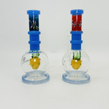 Helios Glass - Waterpipe With Pineapple Perc - 7.5 Inches - Assorted Helios Glass - Waterpipe With Pineapple Perc - 7.5 Inches - Assorted