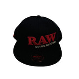 Raw - Snap Back Hat - Blk With Red Stiching