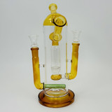 Recycler Waterpipe With Dual Mouthpiece Percolator - 11.5 Inches - RH-219