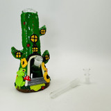 Ugly Pretty Cactus House Waterpipe - 9.5 Inches - AL6208 Ugly Pretty Cactus House Waterpipe - 9.5 Inches - AL6208