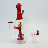 Waterpipe 8 Inch With Bonsai and Bird Perc (Wp-3384) 